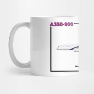 Airbus A350-900 - Malaysia Airlines (Art Print) Mug